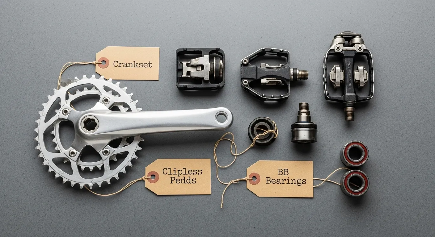 Buy Bike Crankset Pedals Bottombra in Bulk | Premium Wholesale Auto Parts Supplier - Delhi Source Hub